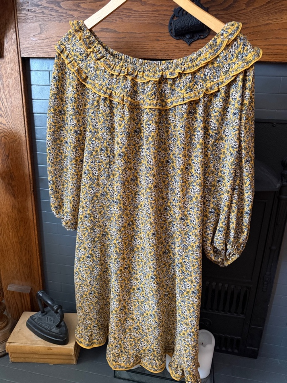 Floral Off-Shoulder Ruffle Dress